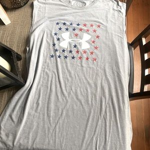 Grey, sleeveless Under Armour shirt size XL